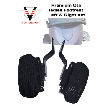 Premium Black Powder Coated Left & Right Ladis footrest support for all ola scooter 
